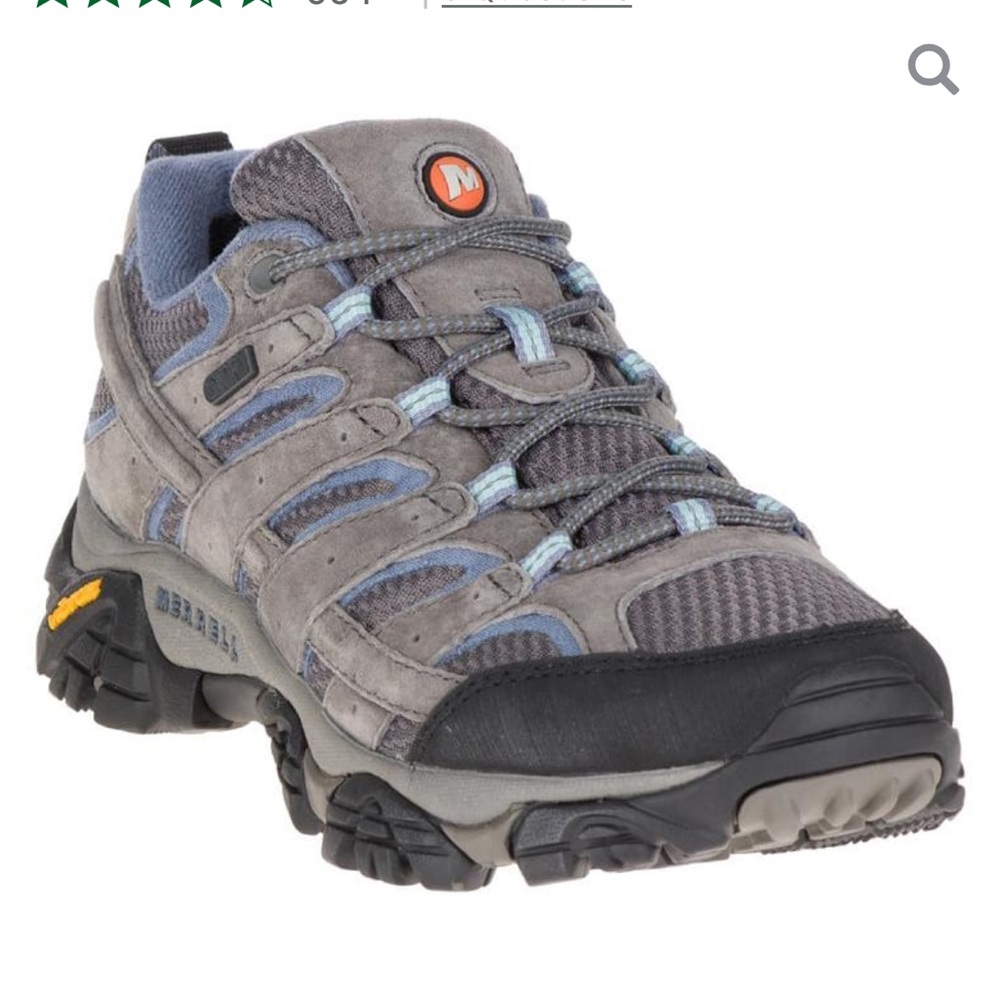 Merrell Women's Moab 2 Waterproof Low Hiking Shoes - Granite - Size 7